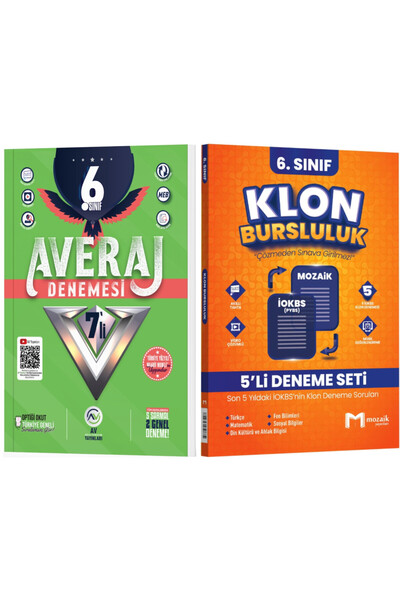 Mozaik Yayınları 6. Sınıf Klon Bursluluk 5Li Deneme ve Av Yayınları 7Li Genel...
