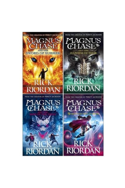 PUFFIN Rick Riordan Magnus Chase Series 4 Books Collection Set