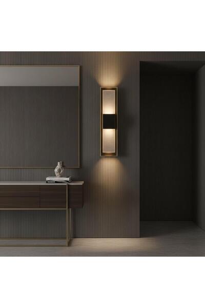 Elizim Home Lighting Dikey ledli pilli siyah aplik