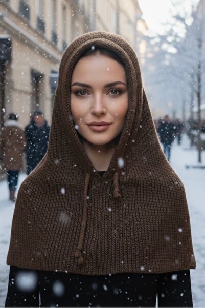 stravis Bitter Brown Soft Textured Knitted Balaclava