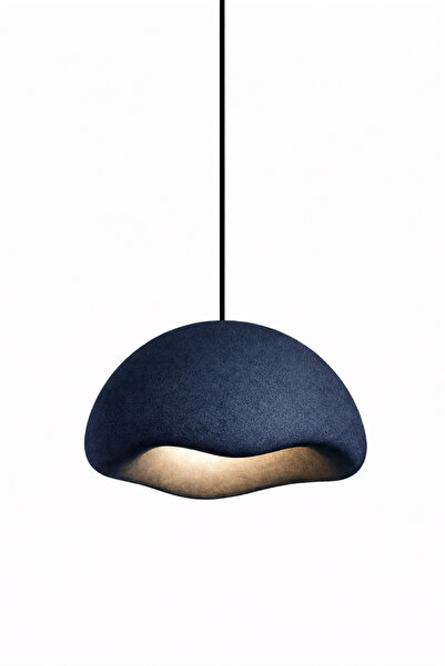 Limon 3D Desing Modern Beton Görünümlü Sarkıt Avize | Minimal Dalga Form | E2...