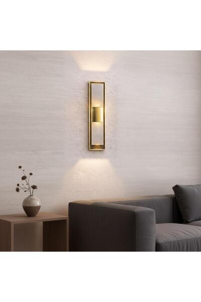Elizim Home Lighting Dikey ledli pilli gold aplik