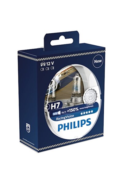 Philips SET 2 BECURI H7 Racing Vision Halogen - 150% LUMINA