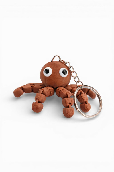 Bonolupo Articulated Movable Cute Octopus Keychain Bag and Car Ornament
