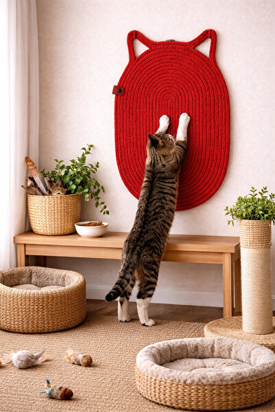 Naspar 100% Organic Thread Sewn Cat Scratching Mat |   Natural, Non-Disassemb...