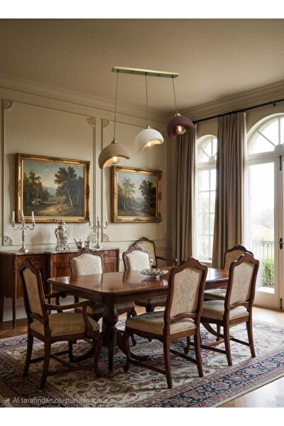 GLOBELUX Beton Görünümlü İskandinaw & Bohem Tarzı Uzun 3 lü Şık tasarı Sarkıt...