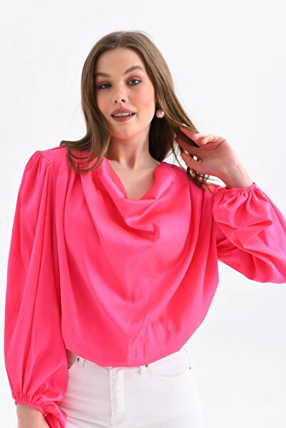 Park Karon Women's Degaje Collar, Padded Shoulders, Sleeves and Sleeves with ...