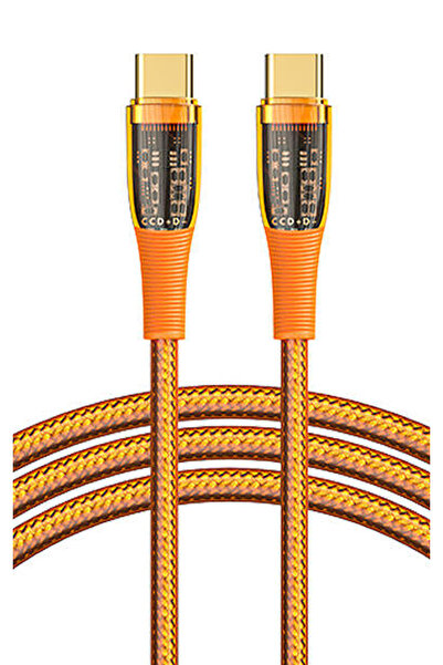 Zipax Huawei P30 P40 P30 Pro Lite Type-C PD 100W Hızlı Şarj Data Kablosu Şeff...