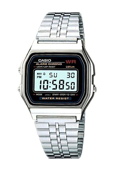 Casio ساعة رقمية للشباب، موديل A159W-1، مقاس 33 مم، لون فضي