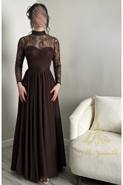 Mazoon Fashion Chiffon and Lace Evening Dress -