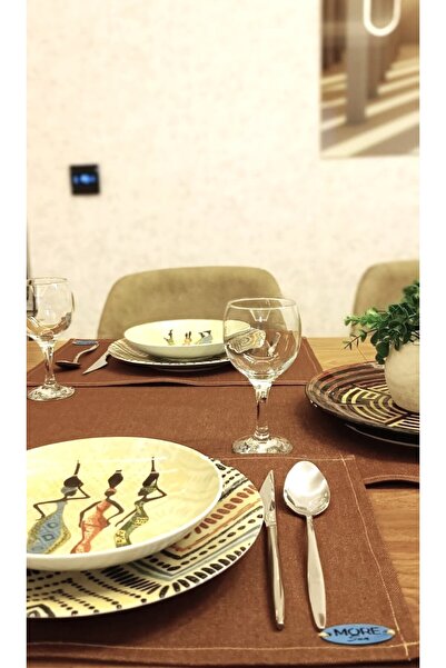 MORESUN Luxury American Service Denim Runner Tablecloth Set 5 Pieces 150X40