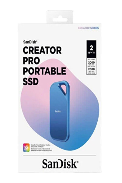 SanDisk قرص SSD محمول من نوع Creator Pro بسعة 2 تيرابايت (SDSSDE81C-2T00-G25)