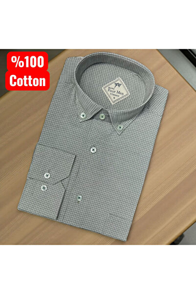 EREN STYLE Cotton Long Sleeve Single Pocket Shirt (Regular Fit)