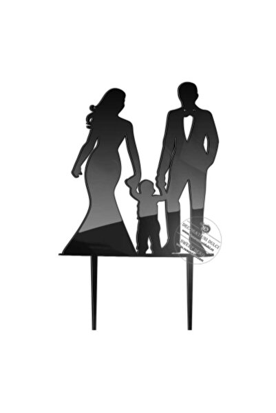 Decoratiuni Dulci Topper tort Miri cu baietel - Negru