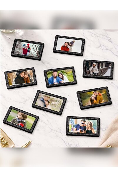 TAVİLOĞLU FOTOĞRAF Mini Desenli Dikdörtgen fotoğraf baskılı 5x8cm 4 ADET SİYAH