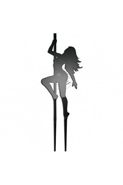 Decoratiuni Dulci Dansatoare стриптийз, topper decor tort - Negru