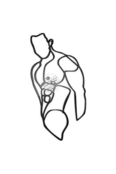 Decoratiuni Dulci Topper lateral silueta barbat - Negru