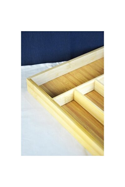 ForWhat Wooden Bamboo Drawer Interior Decor Organizer Spoon Holder for Office...