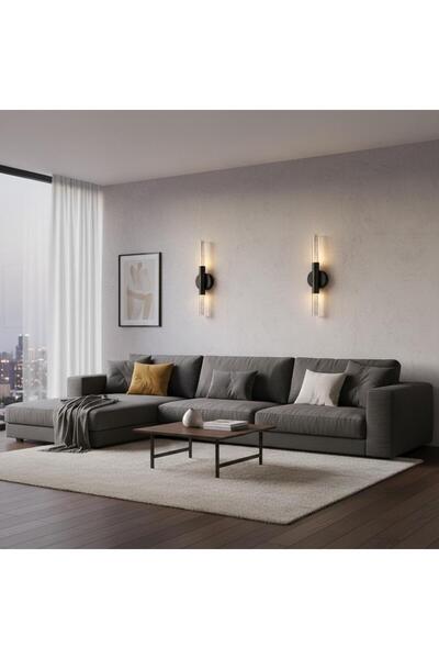 Elizim Home Lighting Su damlası ledli pilli siyah aplik