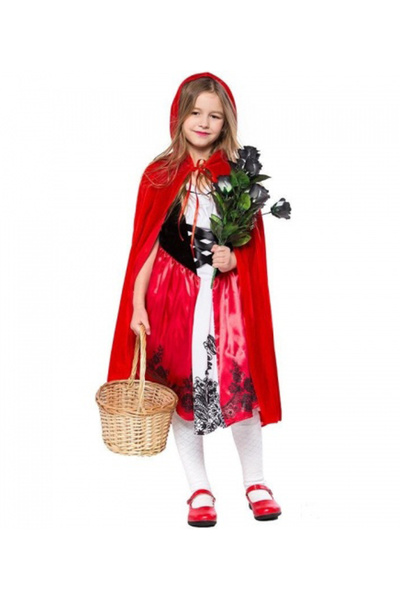 ZS DEMİR Little Red Riding Hood with Hat Cloak 90 cm