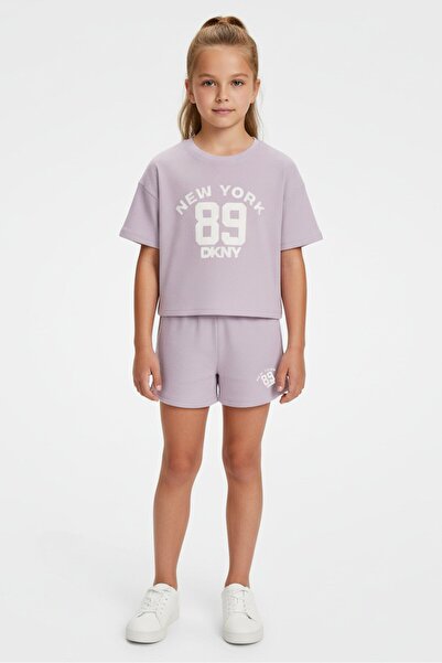 Dkny Kids Girl 2 Pieces Round Neck Short Sleeve Graphic Print Top And Shorts ...