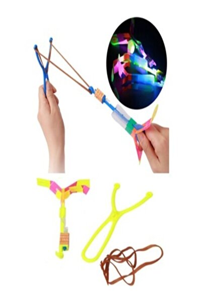 Toys Led Işıklı Sapan Havada Süzülen Oyuncak Mancınık Sapan 3 (Adet)