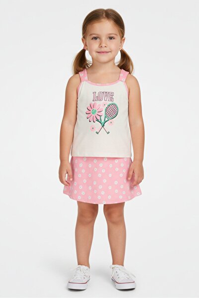 Little Lass Toddlers Girl 2 Pieces Graphic Print Top And Bottom Set, Multicolor