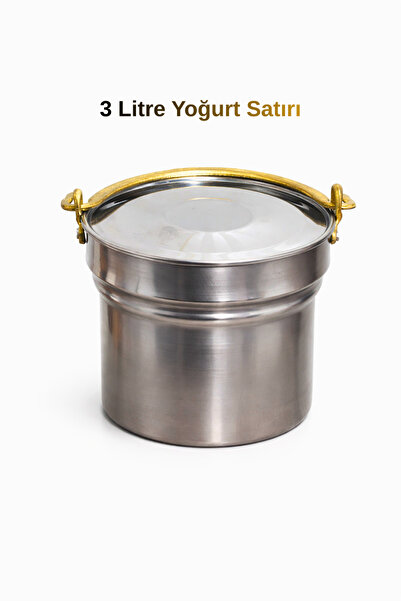 Öz Mutfak 3 Liter Stainless Steel Yogurt Fermentation and Milk Container (Sor...