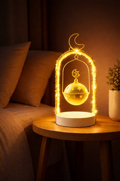 Saudi Arabia Ramadan Moon Star Lantern Eid Mubarak Decorative LED Table Lamp