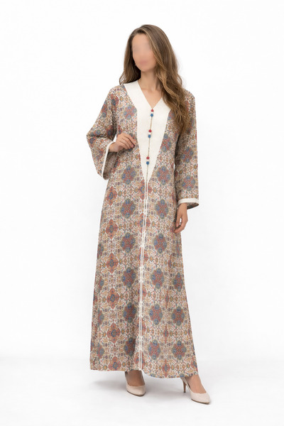 RONZA Women's jalabiya with chest embroidery