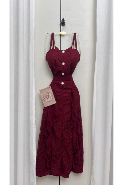 Pure Drsses Soft lace midi dress