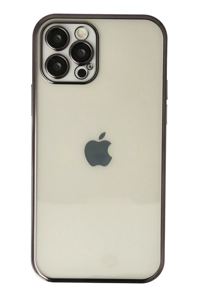Generic Brand iPhone 12 Pro Case Silicone with Lens - Black