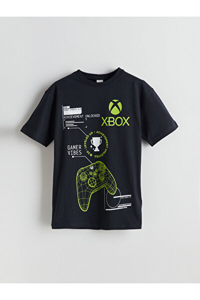 LC Waikiki Μπλουζάκι για αγόρια με στάμπα Xbox με οβάλ λαιμόκοψη NEVAVM
