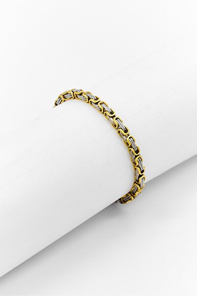 Steeltime Men Stainless Steel Plated Byzantine Bracelet, Multicolor