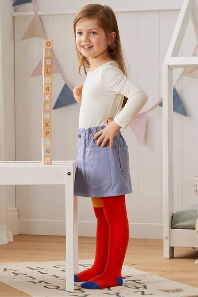 Tchibo Kids Girl Pull On Denim Skirt, Lilac