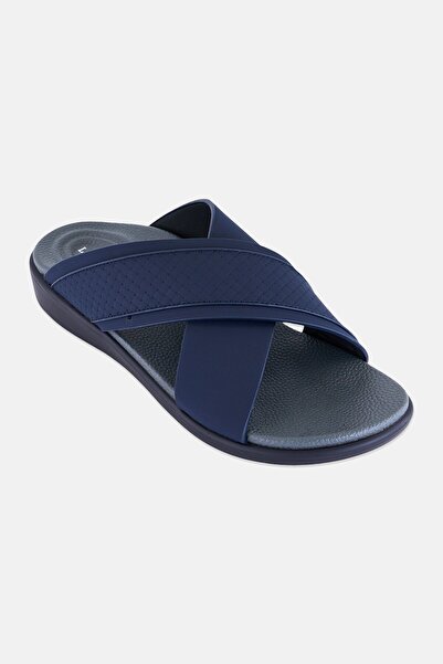 London Fog Men Slip On Arabic Sandals, Navy