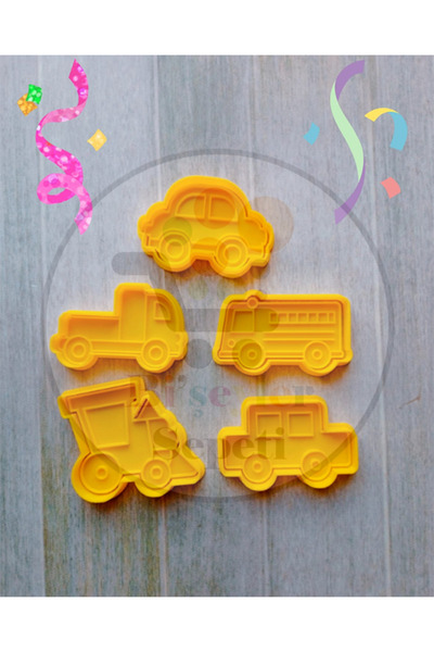 Bi'şeyler Sepeti قالب بسكويت على شكل سيارات - قطاعة بسكويت على شكل سيارات 5 أ...