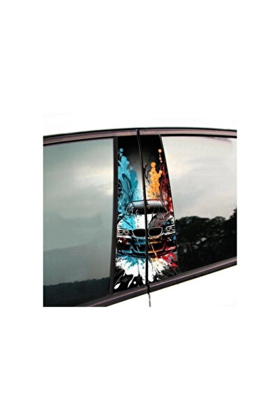 OEM Sport Car Pillar Stickers Set – Exterior Tuning