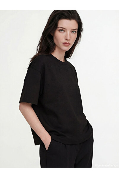 LC Waikiki RMZ GİYİM FARKIYLA Zero Roba Stone Soft Touch Γυναικείο T-shirt