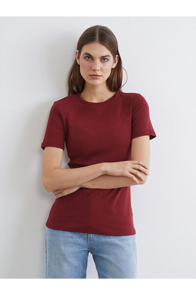 LC Waikiki Sparkling Choices from Shining Store Zero Roba Collar Women's T-Shirt