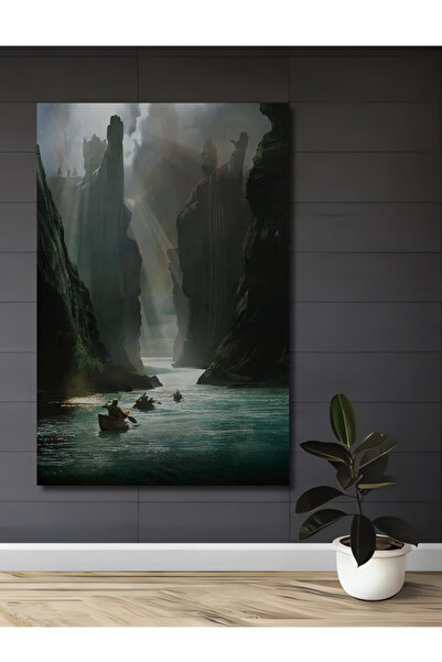 Teona Ahşap Muhteşem Yüzüklerin Efendisi Argonath Sanat Tablosu Ahşap Dekorat...