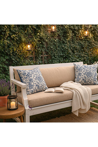 shules collection El Yapımı Duck Keten Bank Minderi 120x50x10 cm – Uzun Sırt ...