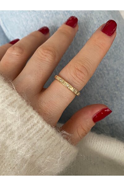 Pinery Jewels إصدار محدود - خاتم نسائي بحجر واحد وتصميم بسيط قابل للتعديل من ...