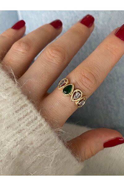 Pinery Jewels Limited Edition - Women's Ring with Drop Stones and Bottom Adju...