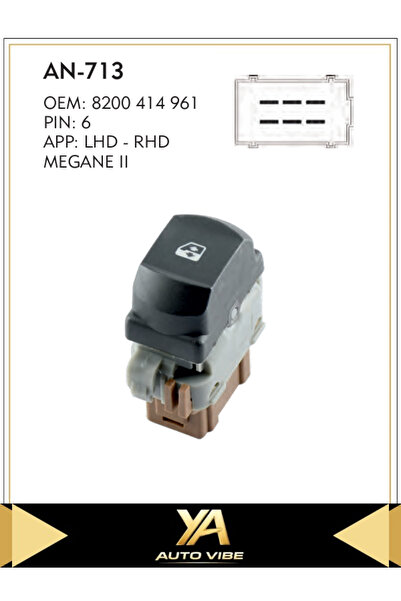 Universal MEGANE 2 CAM DÜĞMESİ CAM ANAHTAR RENAULT MEGANE II OTANTİK SAĞ ÖN 6PİN