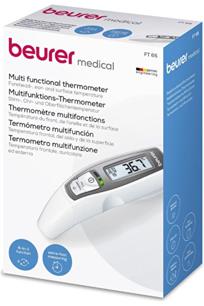 Beurer مقياس حرارة الأذن والجبهة FT65