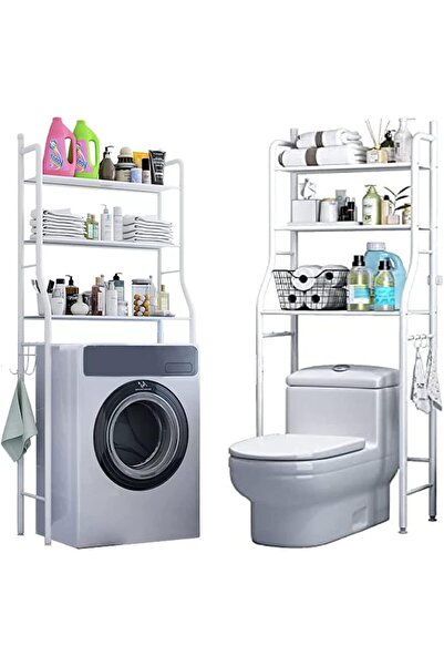 Generic 3-Layer Space-Saving Metal Washing Machine Storage Rack