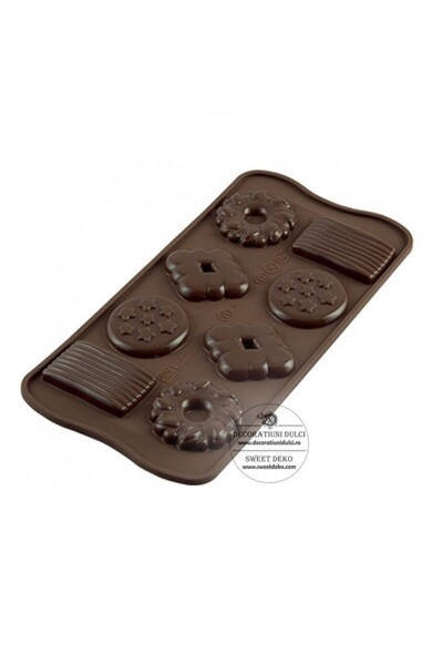 Decoratiuni Dulci Mulaj bomboane din ciocolata choco biscuit Scg25 Silikomart