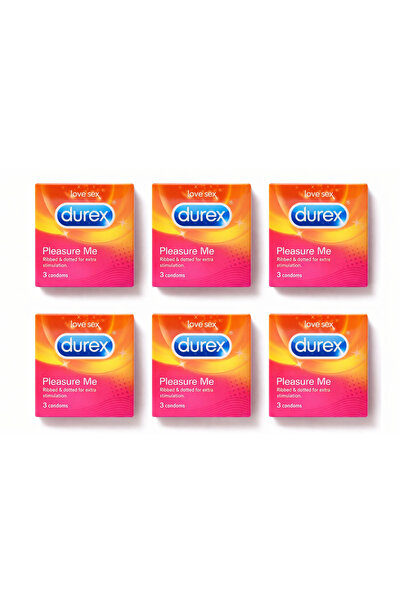 OEM Set 6 cutii prezervative Durex Pleasure Me (18 bucăți)