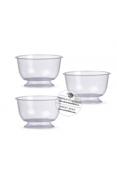 Decoratiuni Dulci Cupe rotunde cu picior, pentru deserturi 200cc.